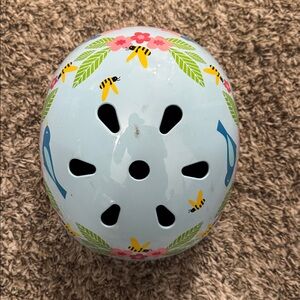 Kids Floral Patterned Helmet